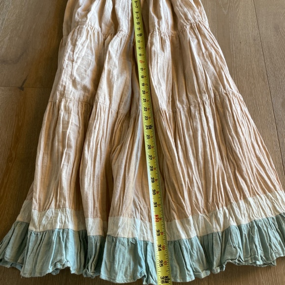 Vintage Sugar Ranch Maxi Tiered Peasant Boho Skirt - Picture 5 of 10